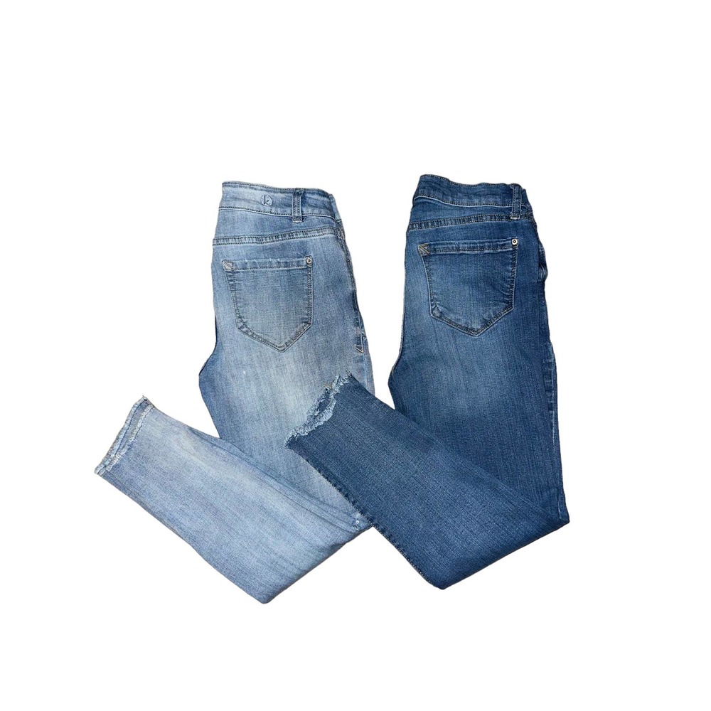 785 Lot of 2 pairs of Kensie Skinny Jeans Distressed Stretchy Women’s 24 & 26